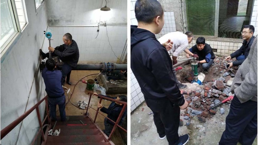 璧山区水利局插入式博鱼（中国）有限公司安装现场